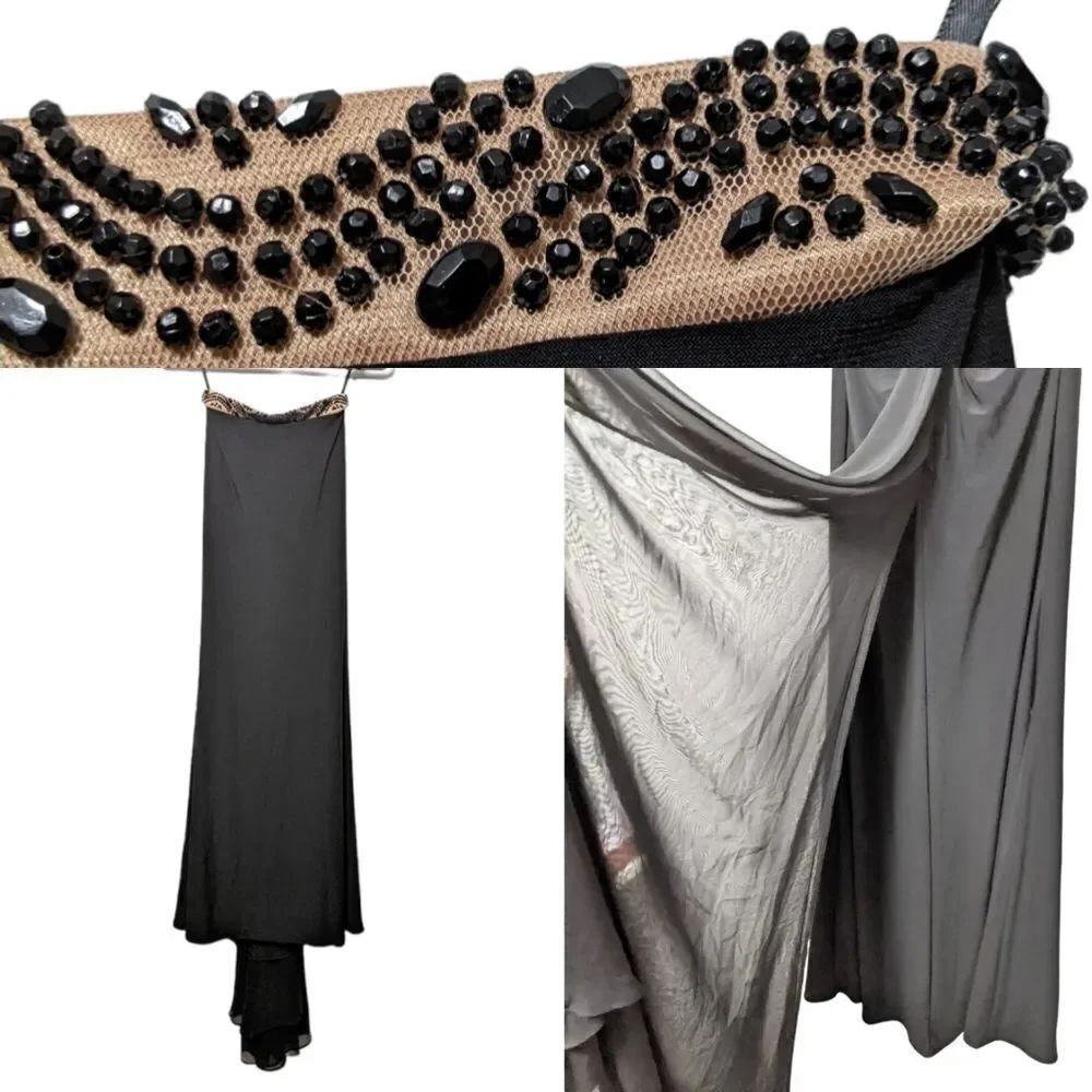 XSCAPE Beaded Waist Maxi Skirt with Train 0 - Picture 10 of 10